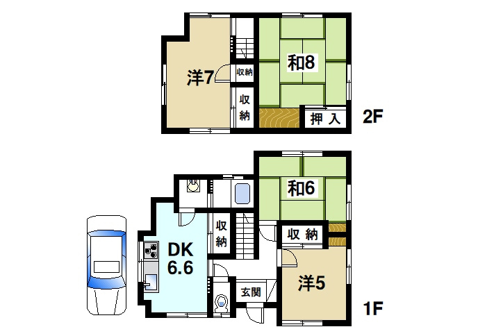 学園南２丁目戸建（8-22）の間取り