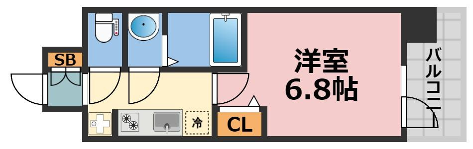 プレサンス大国町アドロッソの間取り