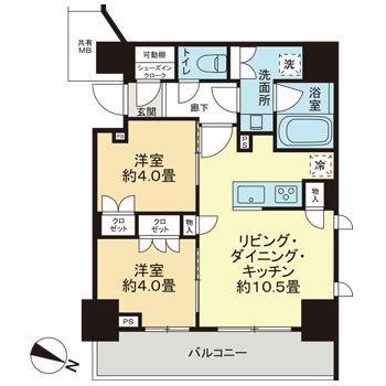 ライオンズ千代田岩本町ミレスーKDAの間取り