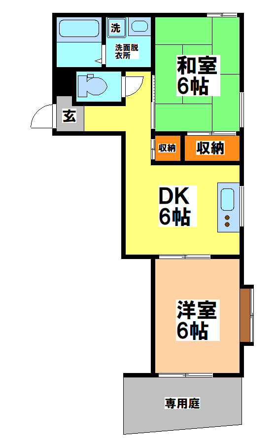 武蔵野市境２丁目の賃貸マンションの間取り