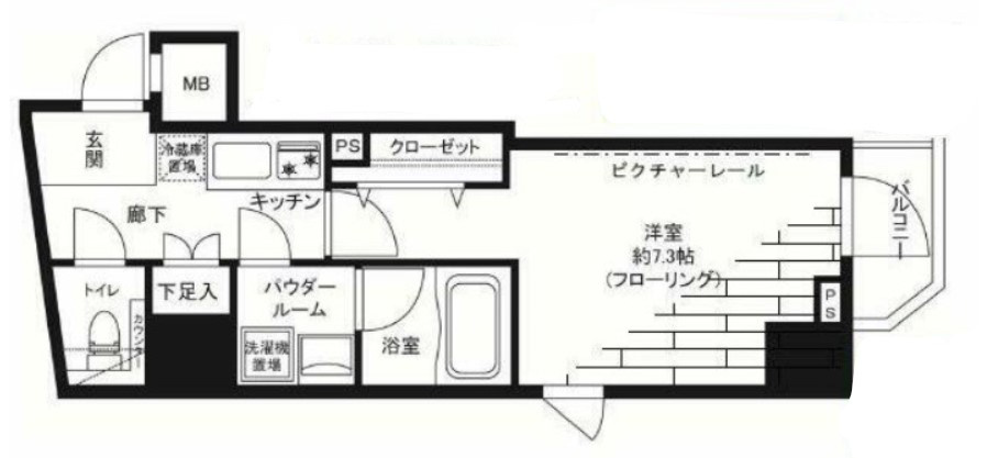 グランドコンシェルジュ麻布の間取り