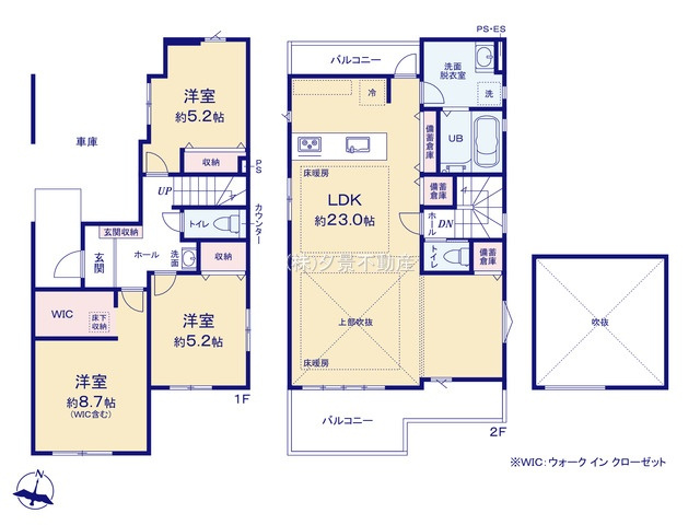 《仲介手数料無料》杉並区上井草３丁目29-15新築一戸建てKEIAI GRACEの間取り