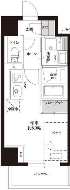 大阪市西区新町４丁目の賃貸マンションの間取り
