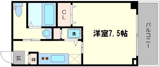 大阪市西区京町堀１丁目の賃貸マンションの間取り
