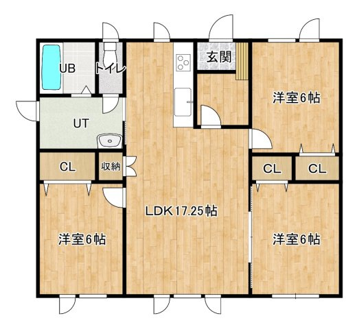 足寄MハウスⅡの間取り