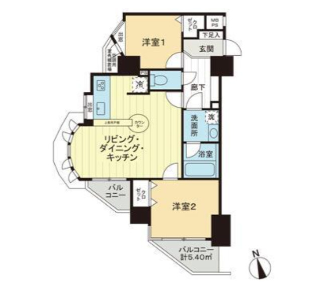 ライオンズマンション小石川シティの間取り