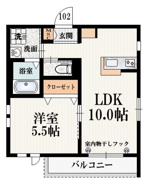 Primroseの間取り|★独立角部屋★　★3面採光です★