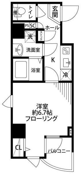 ガラ・ステージ森下の間取り|間取りです。