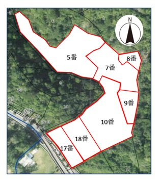 名護市二見6筆(2757.89坪)の区画図