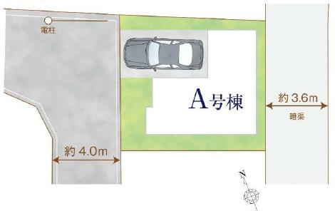越谷市大字袋山 新築分譲住宅の区画図