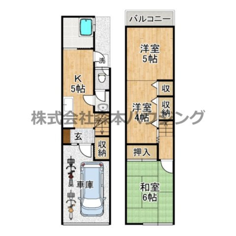 【間取り】 | 　四條畷市中野新町11テラスハウス