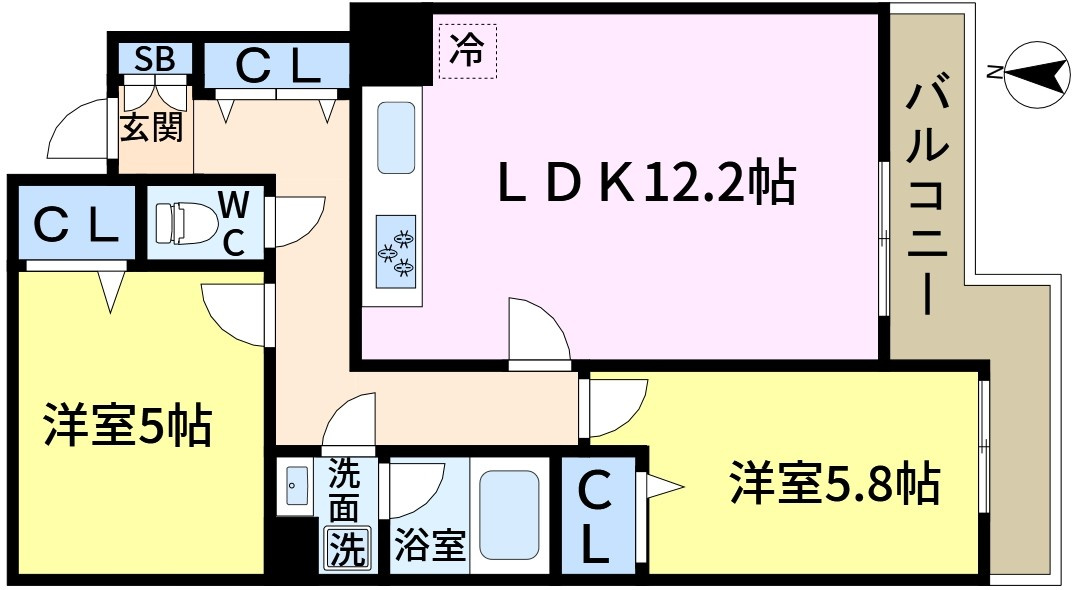 セリオ五番館の間取り