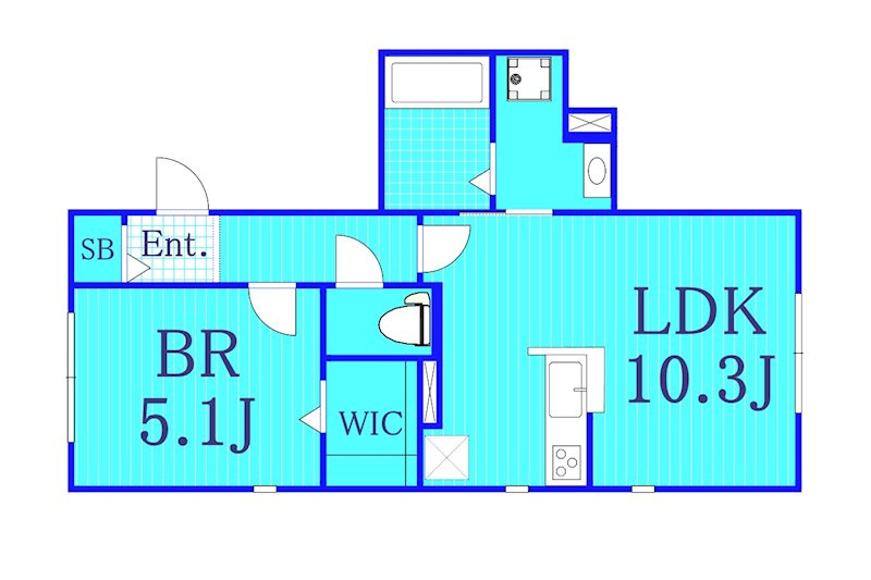フィカーサ大岡の間取り|使いやすい1LDKのお部屋です！