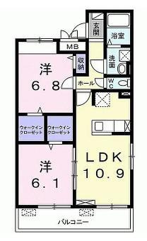 グランディールM【仲介手数料：50％OFF】対象物件！の間取り
