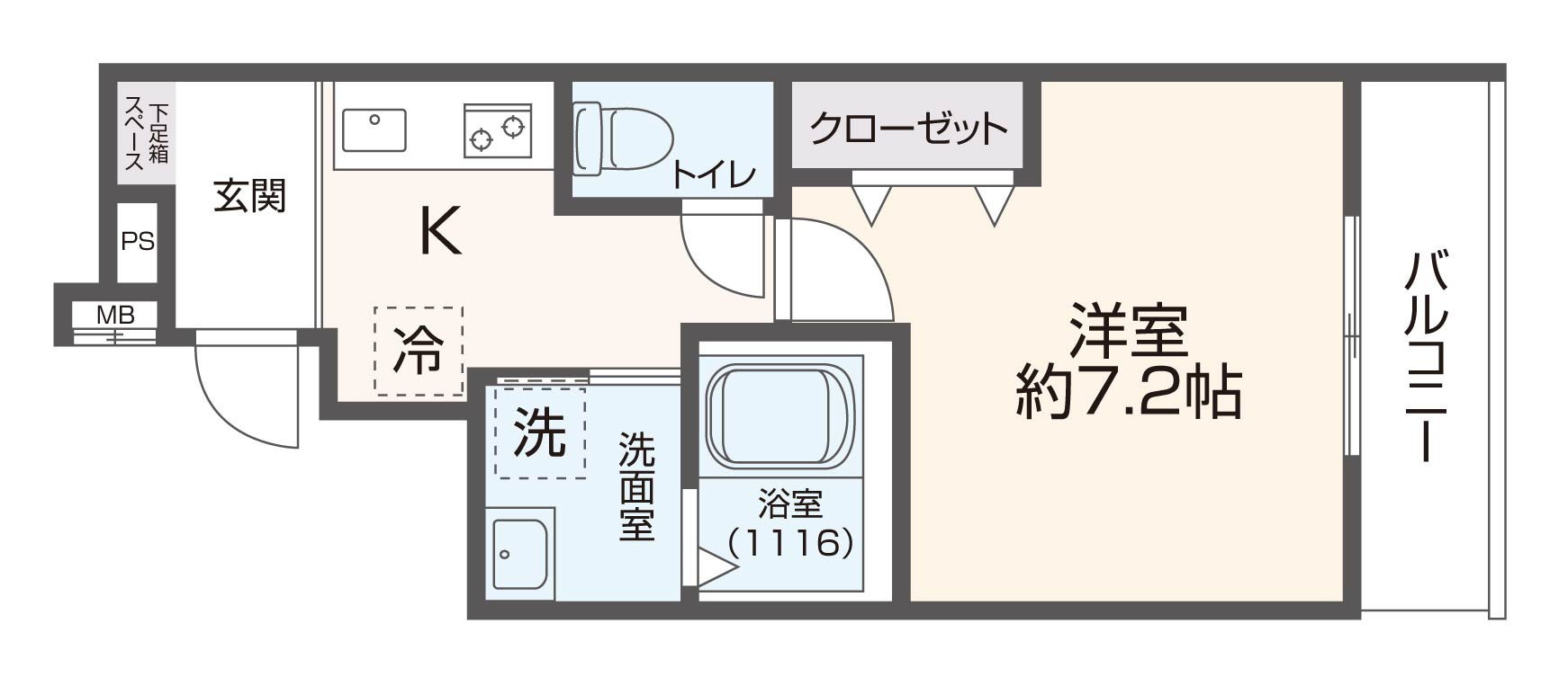 フジパレス弥刀駅北Ⅲ番館の間取り