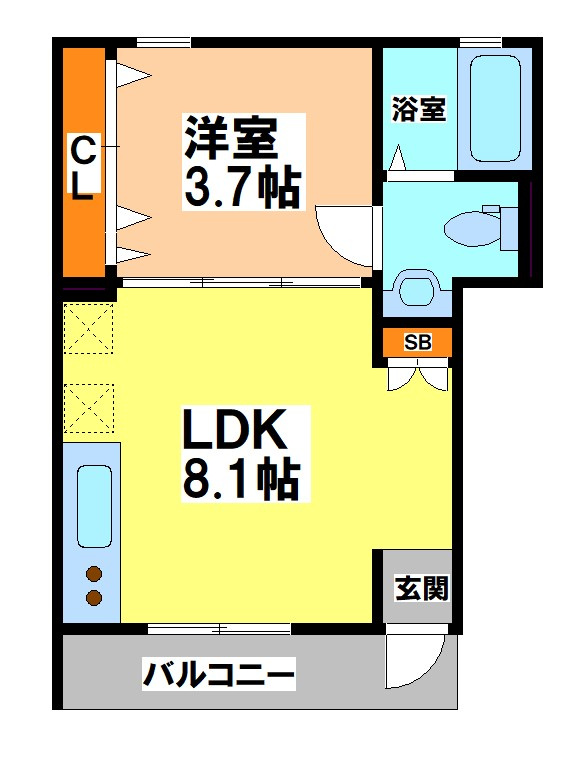 武蔵野市関前５丁目のアパートの間取り