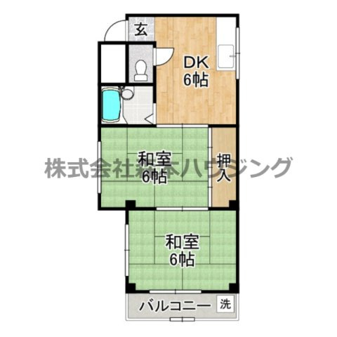 【間取り】 | 　寝屋川コーポラスⅡ