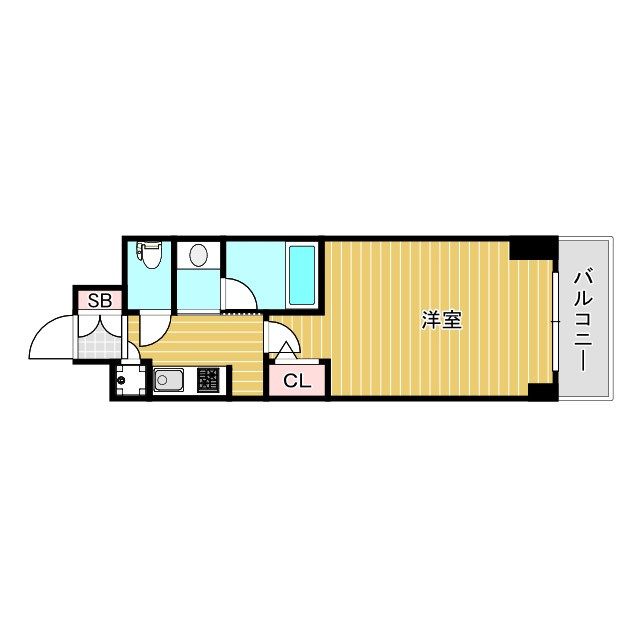 QCフラット北堀江の間取り