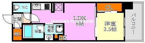 リビオシティ神戸名谷の間取り