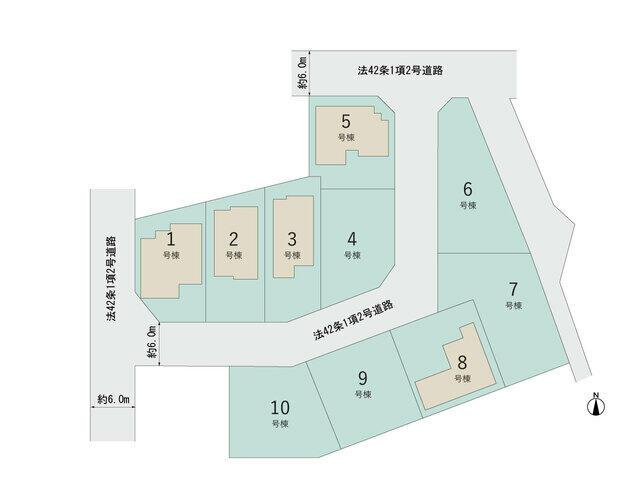 新築戸建て・仲介手数料無料）小牧市岩崎２期１０棟・5号棟の区画図
