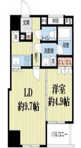 プレール・ドゥーク八丁堀の間取り