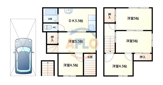 此花区西九条2丁目一戸建ての間取り|此花区西九条2丁目一戸建て　間取り