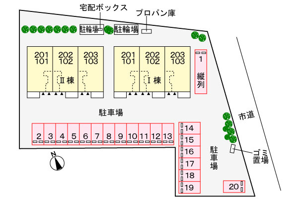 レーヌ　Ⅰの駐車場|駐車場