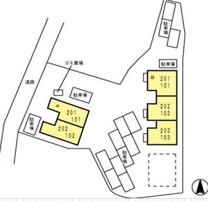 フォーレスト久山A棟の区画図