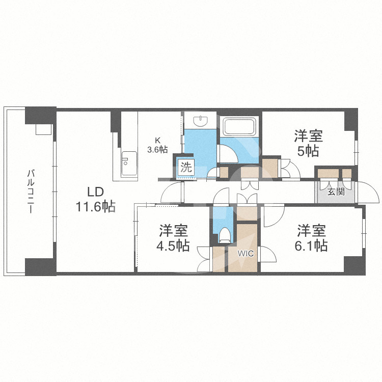 ジオ福島野田The Marksの間取り|ジオ福島野田ザ・マークス　間取り