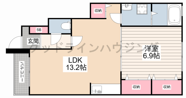 メゾンタカモト1番館の間取り