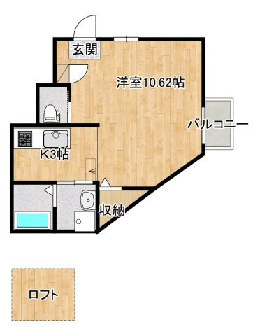 寝屋川市池田新町のアパートの間取り