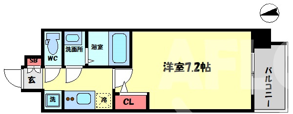 クリスタルグランツ都島本通の間取り|クリスタルグランツ都島本通　開放感ある間取り