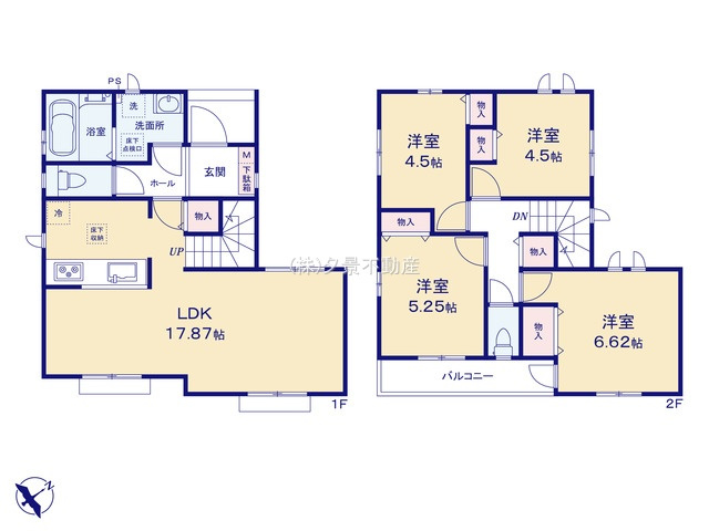 《仲介手数料無料》ふじみ野市西２丁目13-12新築一戸建てハートフルタウンの間取り