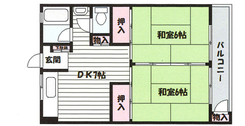 大和スカイハイツの間取り