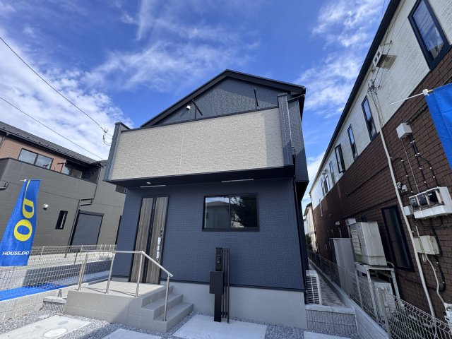 流山市向小金４丁目新築戸建【向小金小学校：9分】の外観|4号棟外観・完成済み内覧可能です！