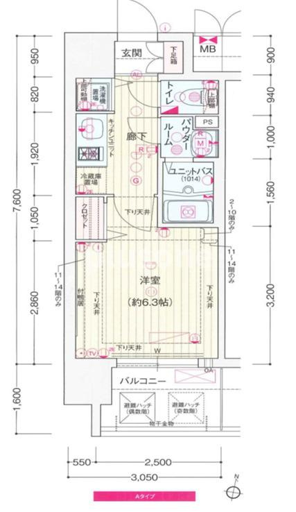 プレサンス梅田東ディアロの間取り