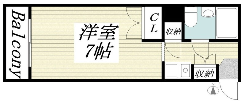 神戸市灘区新在家南町３丁目の賃貸マンションの間取り