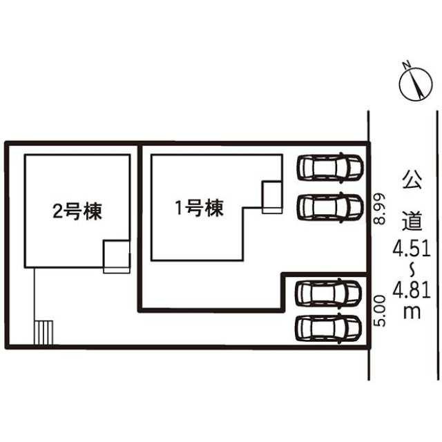 新築戸建て・仲介手数料無料）小牧市藤島町第二・１号棟の区画図