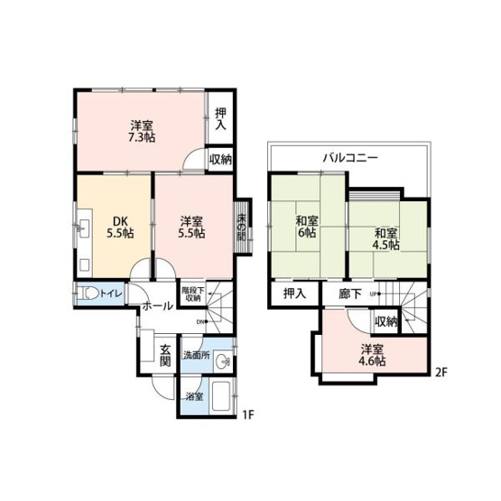 【間取り】 | 岩屋町岩屋下貸家