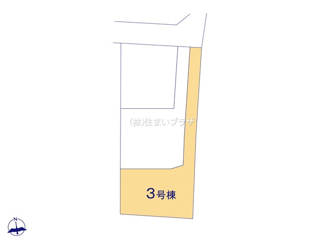 新築戸建て・仲介手数料無料）小牧市小木・３号棟の区画図