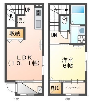 メゾネット南馬込の間取り|間取りです。
