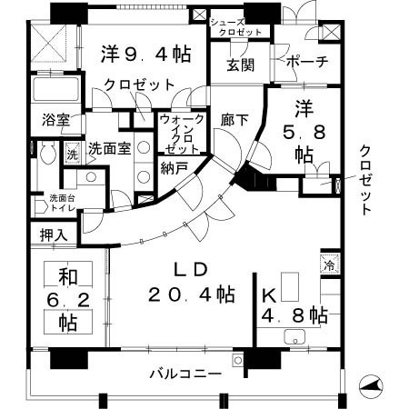 ロイヤルパークスなんばの間取り