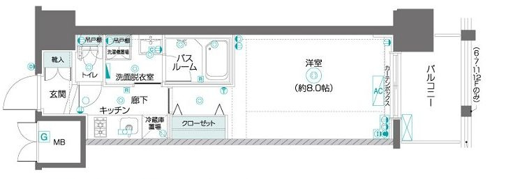 ＺＯＯＭ東陽町の間取り|間取りです。