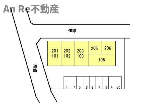 カーサーサカシタの区画図