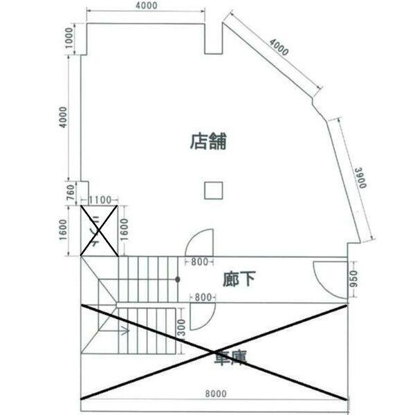 大阪市中央区玉造２丁目の店舗一部の間取り