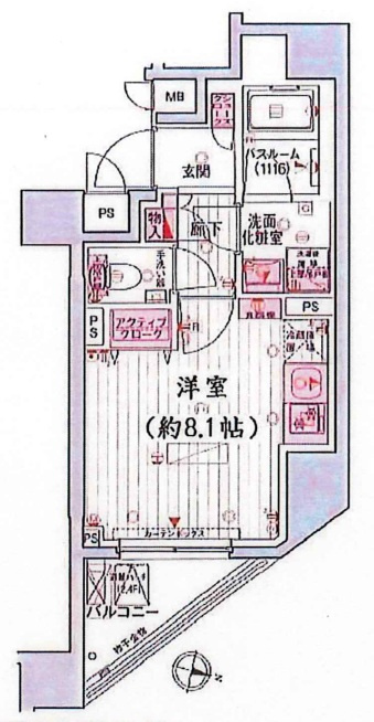 デュオヴェール飯田橋の間取り
