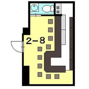 大阪市淀川区西中島３丁目の店舗一部の間取り