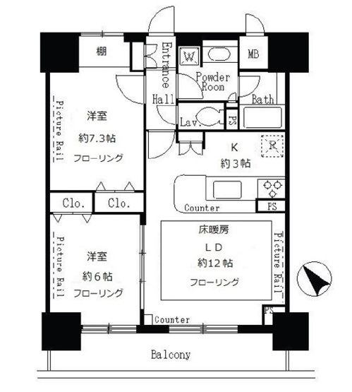 【間取り】 | サンクレール荒川ブランガーデン | 間取り