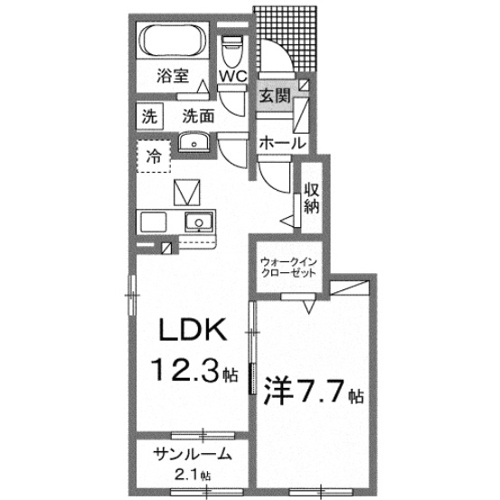 【間取り】 | グラン・シャリオ伊勢崎　弐番館