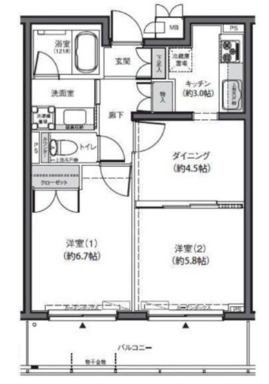 【間取り】 | フラッツα中野通り